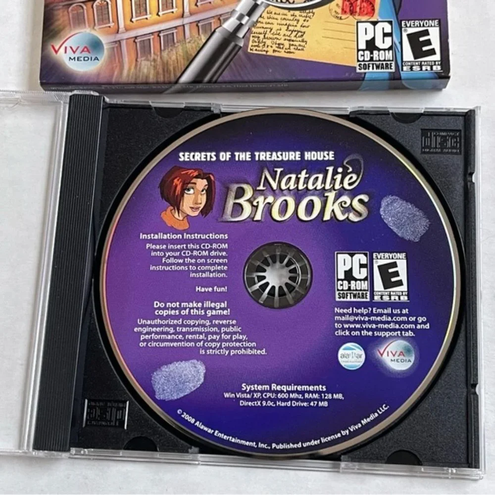 Natalie Brooks Secrets of the Treasure House PC Games CD ROM E ESRB Viva Media